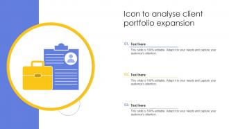 Icon To Analyse Client Portfolio Expansion