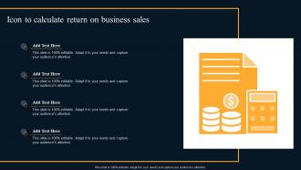 Icon To Calculate Return On Business Sales