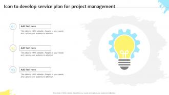 Icon To Develop Service Plan For Project Management