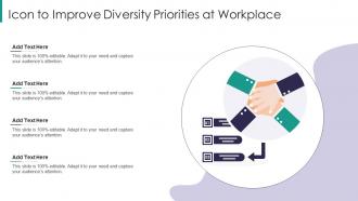 Icon To Improve Diversity Priorities At Workplace