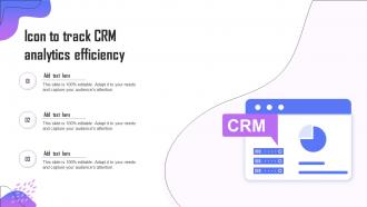 Icon To Track CRM Analytics Efficiency