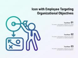Icon with employee targeting organizational objectives