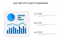 Icon with pie chart in dashboard