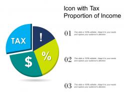 Icon with tax proportion of income
