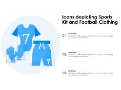 Icons depicting sports kit and football clothing