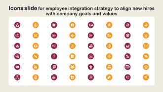 Icons Employee Integration Strategy To Align New Hires With Company Goals And Values