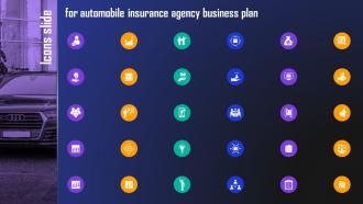 Icons For Automobile Insurance Agency Business Plan Ppt Ideas Elements BP SS