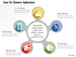 Icons for business applications flat powerpoint design
