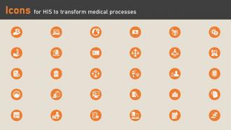 Icons For His To Transform Medical Processes Ppt Microsoft