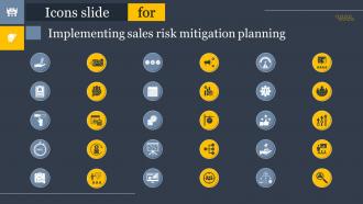 Icons For Implementing Sales Risk Mitigation Planning Ppt Slides Graphics Design