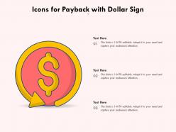 Icons for payback with dollar sign