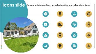 Icons For Real Estate Platform Investor Funding Elevator Pitch Deck