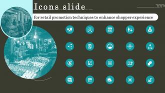 Icons For Retail Promotion Techniques To Enhance Shopper Experience MKT SS V