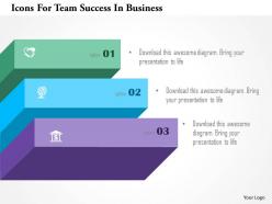 Icons for team success in business powerpoint templates