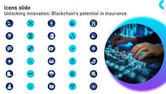 Icons For Unlocking Innovation Blockchains Potential In Insurance BCT SS V