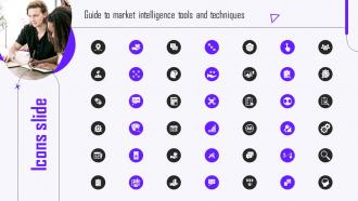 Icons Guide To Market Intelligence Tools And Techniques MKT SS V