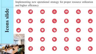 Icons Implementing New Operational Strategy Proper Resource Utilization Strategy SS
