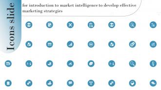 Icons Introduction To Market Intelligence To Develop Effective Marketing Strategies MKT SS V