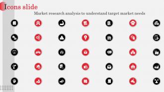 Icons Market Research Analysis To Understand Target Ppt Powerpoint Presentation Layouts Gallery
