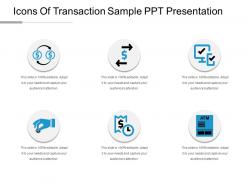 Icons of transaction sample ppt presentation