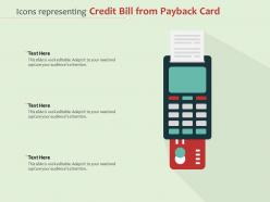 Icons Representing Credit Bill From Payback Card