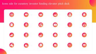Icons Side For Curastory Investor Funding Elevator Pitch Deck Ppt Icon Designs Download