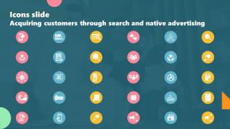 Icons Slide Acquiring Customers Through Search And Native Advertising MKT SS V