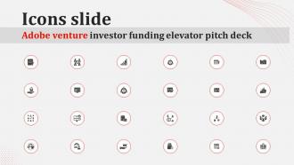 Icons Slide Adobe Venture Investor Funding Elevator Pitch Deck