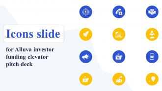 Icons Slide Alluva Investor Funding Elevator Pitch Deck