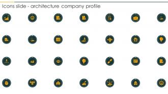 Icons Slide Architecture Company Profile Ppt Infographics