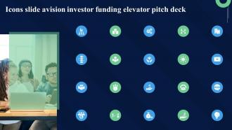 Icons Slide Avision Investor Funding Elevator Pitch Deck