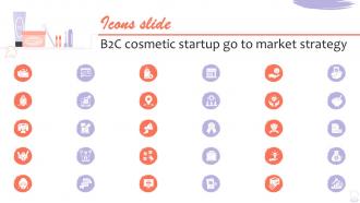 Icons Slide B2c Cosmetic Startup Go To Market Strategy GTM SS