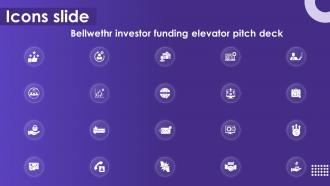 Icons Slide Bellwethr Investor Funding Elevator Pitch Deck