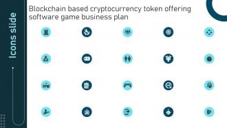 Icons Slide Blockchain Based Cryptocurrency Token Offering Software Game Business Plan
