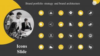Icons Slide Brand Portfolio Strategy And Brand Architecture Ppt Show Example Introduction