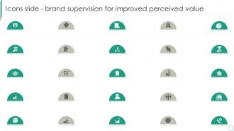 Icons Slide Brand Supervision For Improved Perceived Value Ppt Show Graphics Tutorials