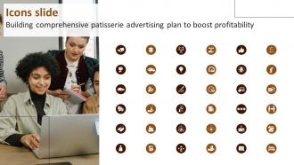 Icons Slide Building Comprehensive Patisserie Advertising Plan To Boost Profitability MKT SS V