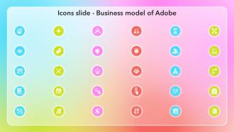 Icons Slide Business Model Of Adobe BMC SS