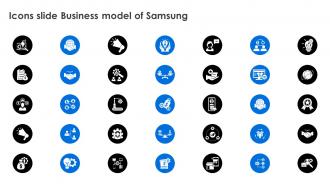 Icons Slide Business Model Of Samsung Ppt Icon Objects BMC SS