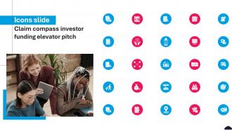 Icons Slide Claim Compass Investor Funding Elevator Pitch Deck