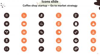 Icons Slide Coffee Shop Startup Go To Market Strategy GTM SS