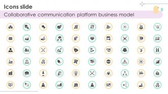 Icons Slide Collaborative Communication Platform Business Model BMC SS V