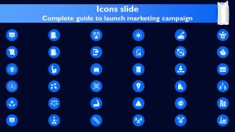 Icons Slide Complete Guide To Launch Marketing Campaign Strategy SS V