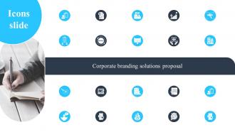 Icons Slide Corporate Branding Solutions Proposal Ppt Powerpoint Presentation File Ideas