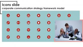 Icons Slide Corporate Communication Strategy Framework Model