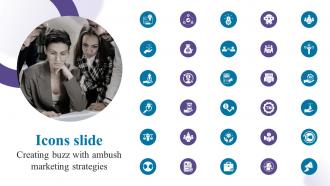 Icons Slide Creating Buzz With Ambush Marketing Strategies MKT SS V