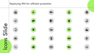 Icons Slide Deploying RPA For Efficient Production