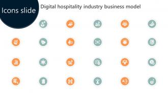 Icons Slide Digital Hospitality Industry Business Model BMC SS V