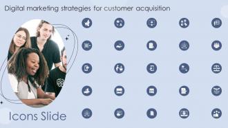 Icons Slide Digital Marketing Strategies For Customer Acquisition Ppt Slide Grid