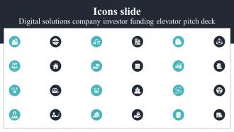 Icons Slide Digital Solutions Company Investor Funding Elevator Pitch Deck